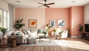 Moderne Wandfarben Trends für das Wohnzimmer 2024