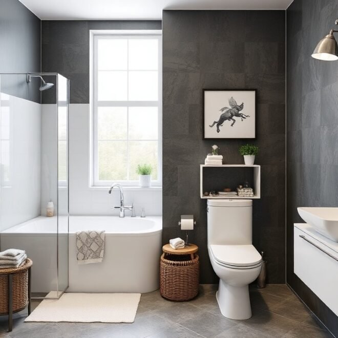 small bathroom design ideas with storage solutions – Kleine Badezimmer gestalten: Clevere